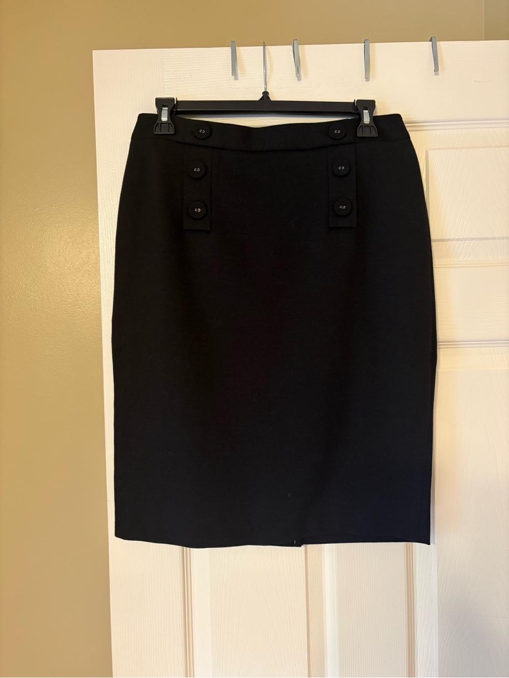 Talbots Black Button-Accent Pencil Skirt